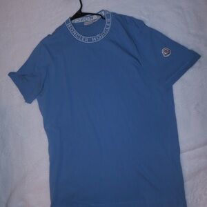 Moncler Sky Blue Crew Neck Top